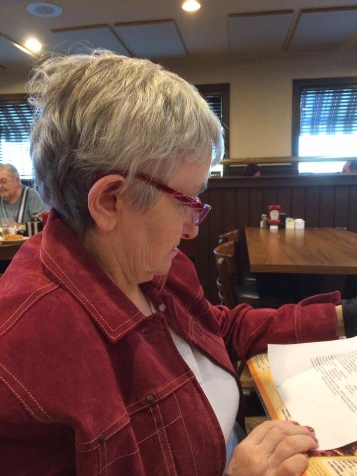 Having a nice dinner with Annie in Pennsylvania