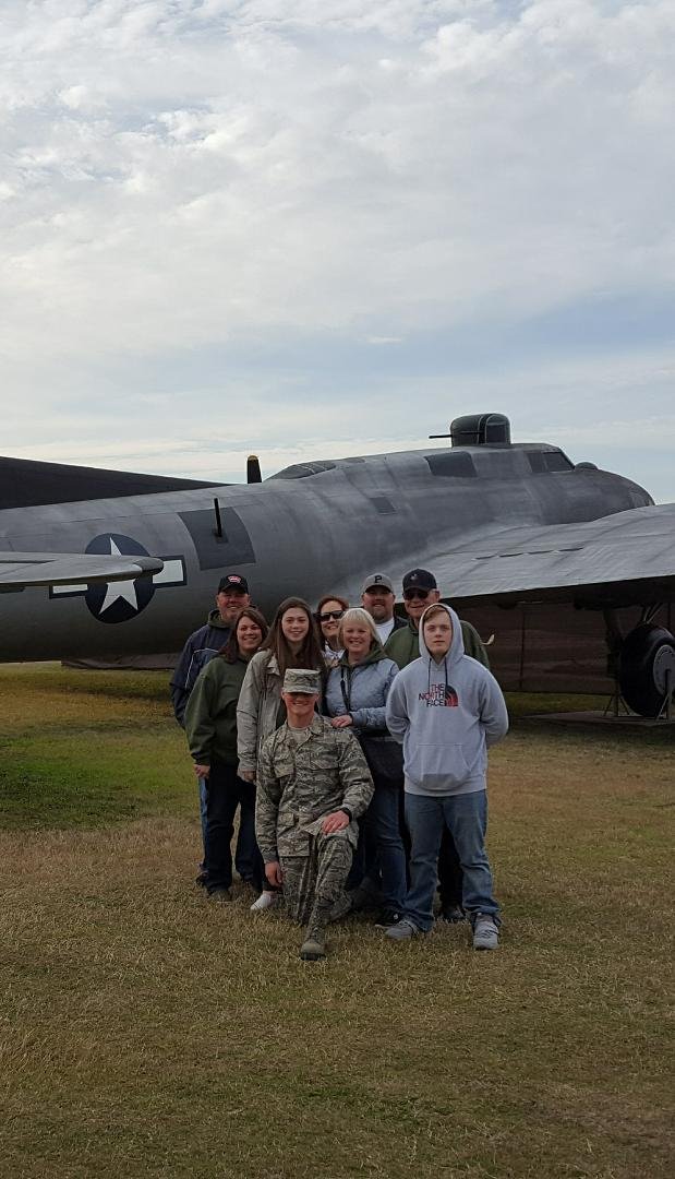 Visiting Lackland for Jarred's graduation.