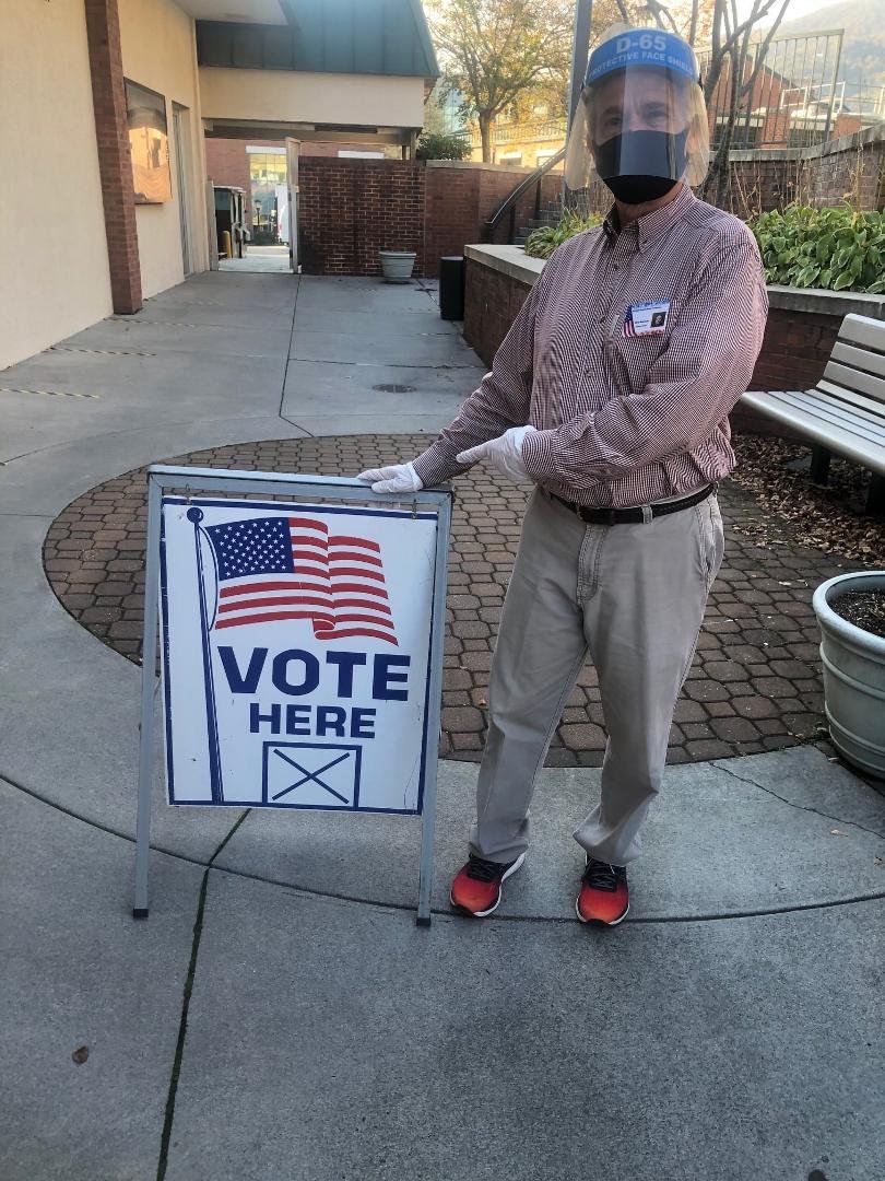 Yesterday was the first day of early voting (One Stop Voting) in North Carolina. I worked at the Appalachian State University site from 1:00 to 7:30. I encourage all my Watauga County friends who haven't voted to take advan