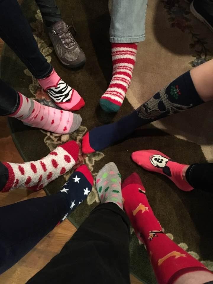 Crazy sock night at Bunco