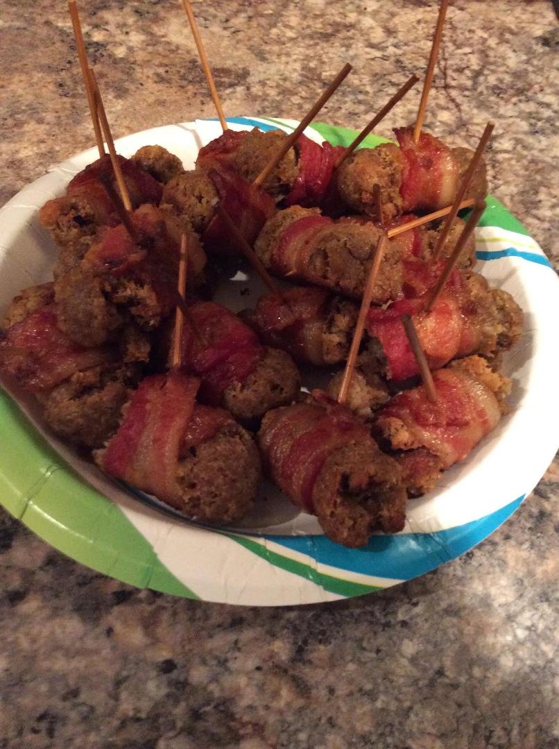 Bacon wrapped Stuffing. After seeing this I had to make it. Absolutely Amazing. Everyone loved them!!!!!!!