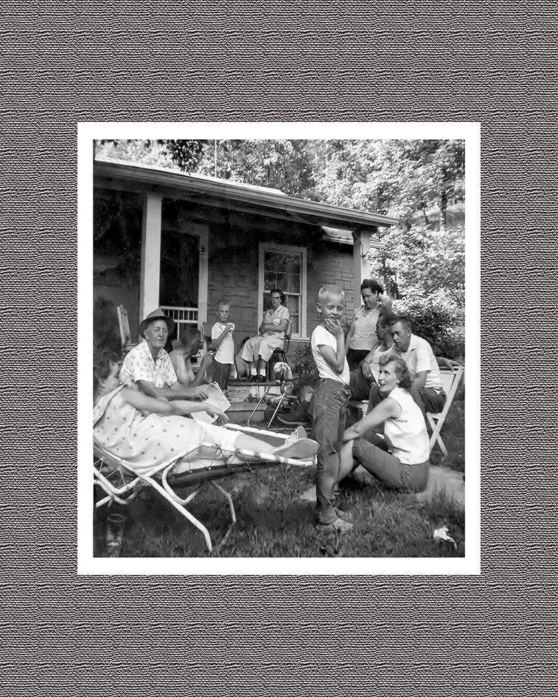 Restoration of at photo from around 1960, according to my Aunt Judy (laying on the chase lounge here), but that would make me ten in this picture and I have to accept my elders call out of respect for her age. My little bro