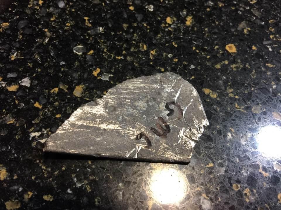 This is the 3" piece of shrapnel that flattened my tire that had to be replaced. A new tire later I am good to go. We still do not know what it is from. Die cast gizmo. Any guesses?