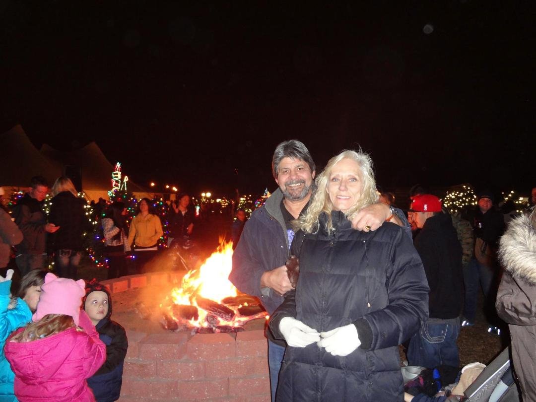 Having fun at the Chistmas fest