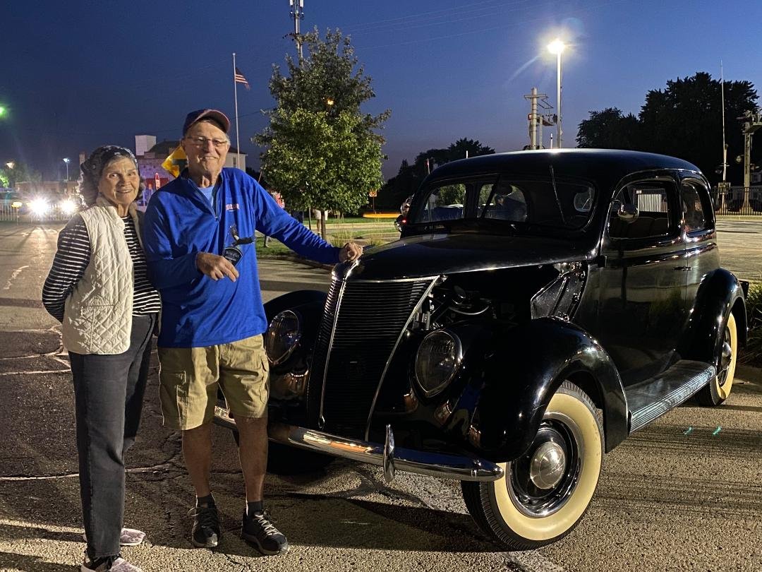 I just finished the restoration on a 1937 Ford Model 74 last Friday.  ML and I attended the Manhattan Cruise Night Wednesday evening and won its first trophy.