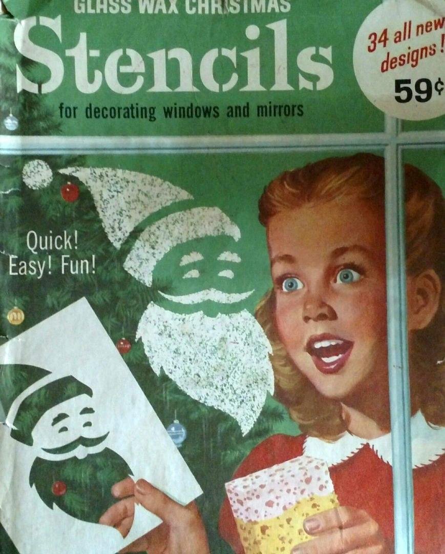 Growing up in Texas, do you remember using Glass Wax and stencils to make your house windows look like we actually had snow/frost for the Christmas season?