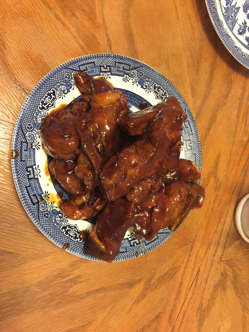 A hillock of pork ribs.