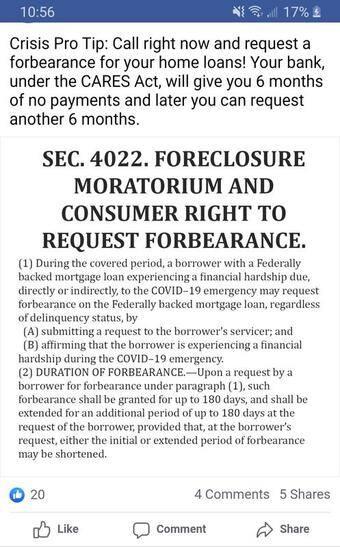I saw this and wanted to post in case anyone is in dire straits. Good luck and stay safe.
