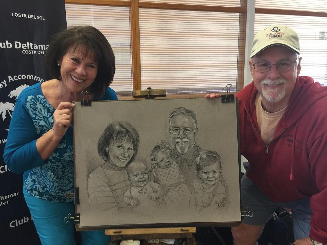 When your grand babies live an ocean & a sea apart, you depend on the "magic" of a portrait artist to bring you all together! Thank you, Angela Bugla! (www.arthouse-web.weebly.com)😘♥️
