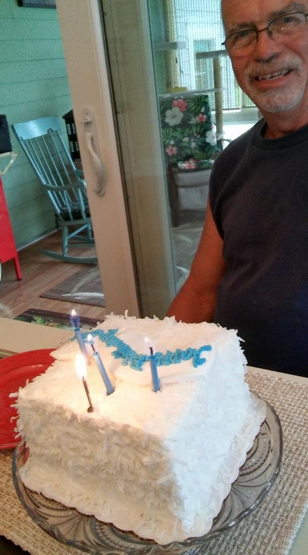Blue flames don't show too well. 4th one was a sparkler that he couldn't blow out!