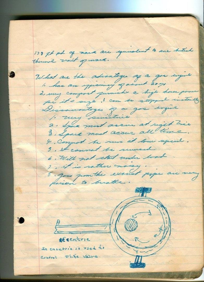 Robin Bradwell's album, Mom's 11th grade Physics Notes circa 1950