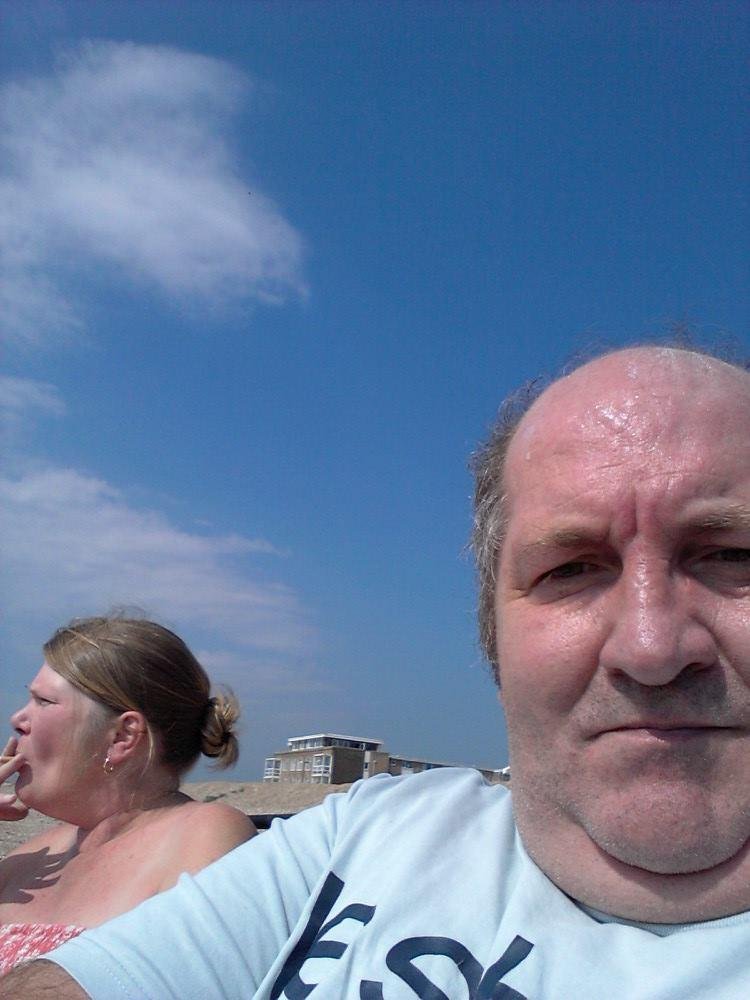 Me and my lovely wife at the beach at shoreham