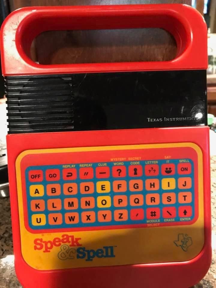 Anyone remember this? Cleaning my basement and found this Speak and Spell. It still works! New toy for my grandkids!!