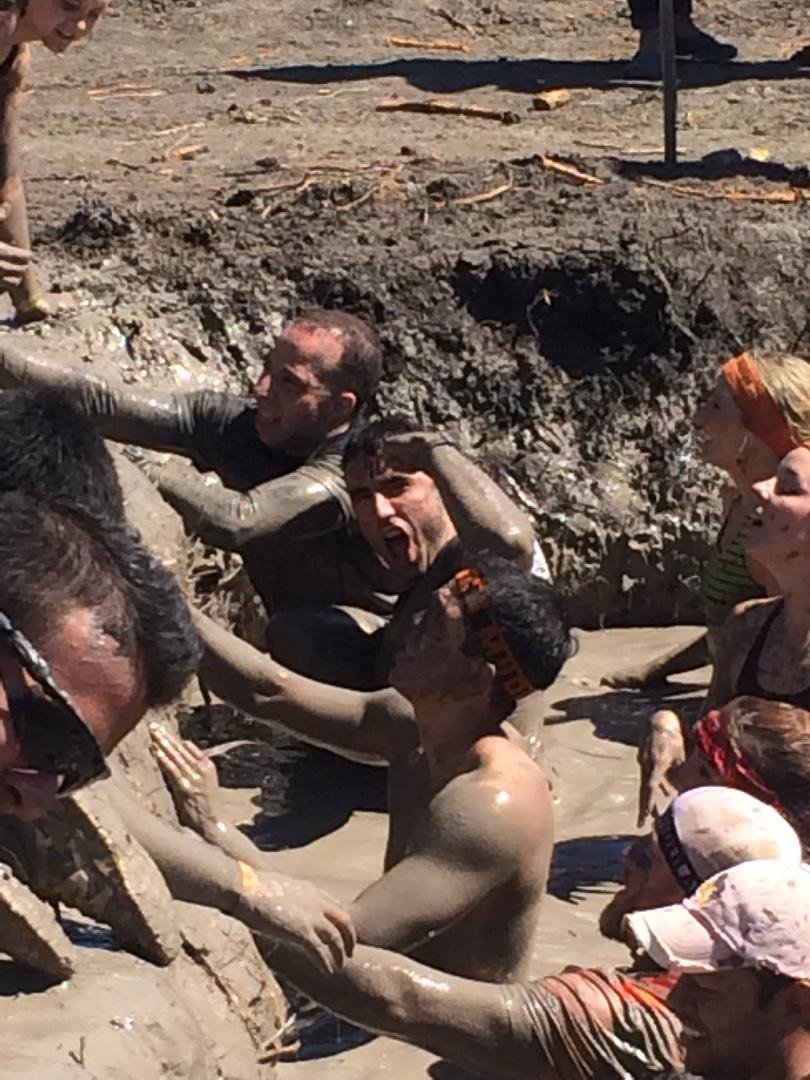 My son plays in the mud!