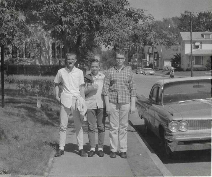 Rollin Van Alstine, Paul Jeys and me (right to left) back in May of 1964. Still buddies after all these years.