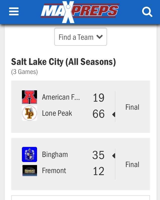 WINNER WINNER.  🏈🏈🏈🏈BINGHAM MINERS will meet LONE PEAK next Friday for 5A STATE CHAMPIONSHIP GAME ❤️