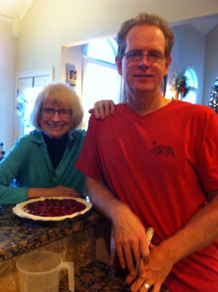 Making pies with my son, Todd & his wife, Tommi