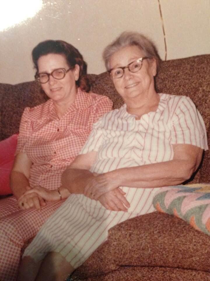 My aunt Garnett and grandma Keeney