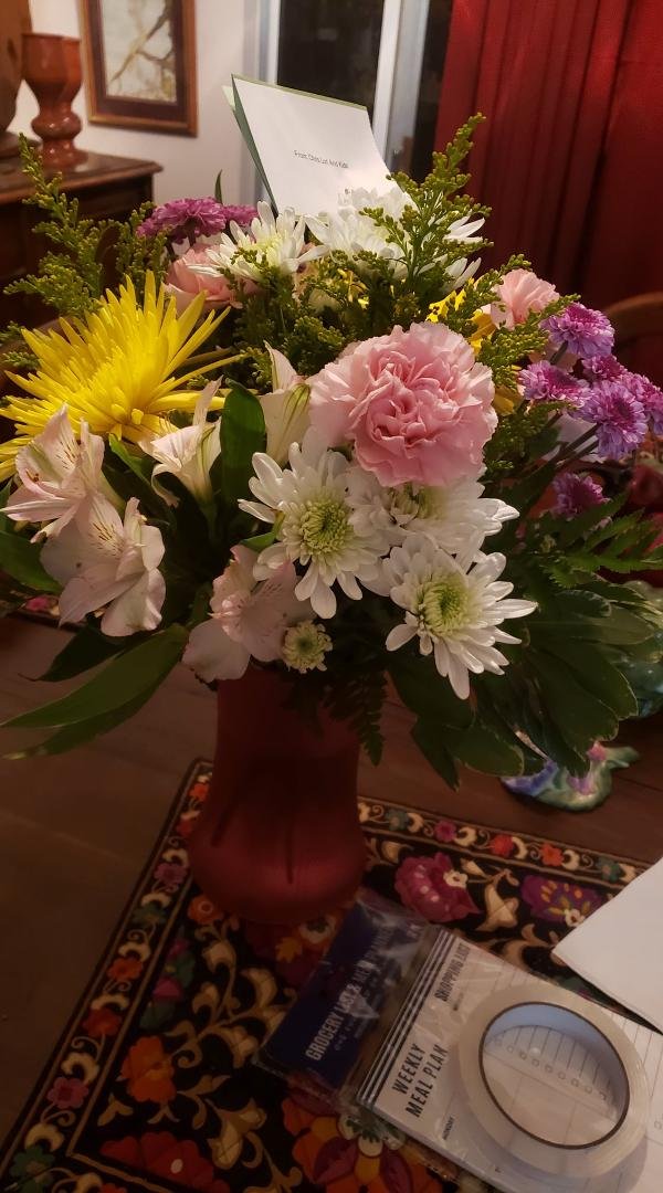 My Mother's Day flowers from my son and his family.