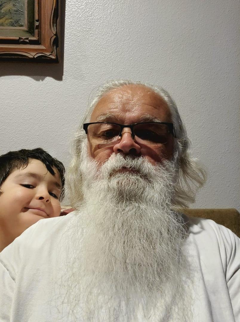 Silas photo bombed me.