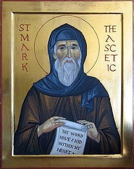 March 5
St Mark the Ascetic (5th c.)
    St Mark was a disciple of St John Chrysostom, tonsured a monk at the age of forty by St John himself. He then withdrew to the Nitrian desert and lived for sixty years as a hermit, de