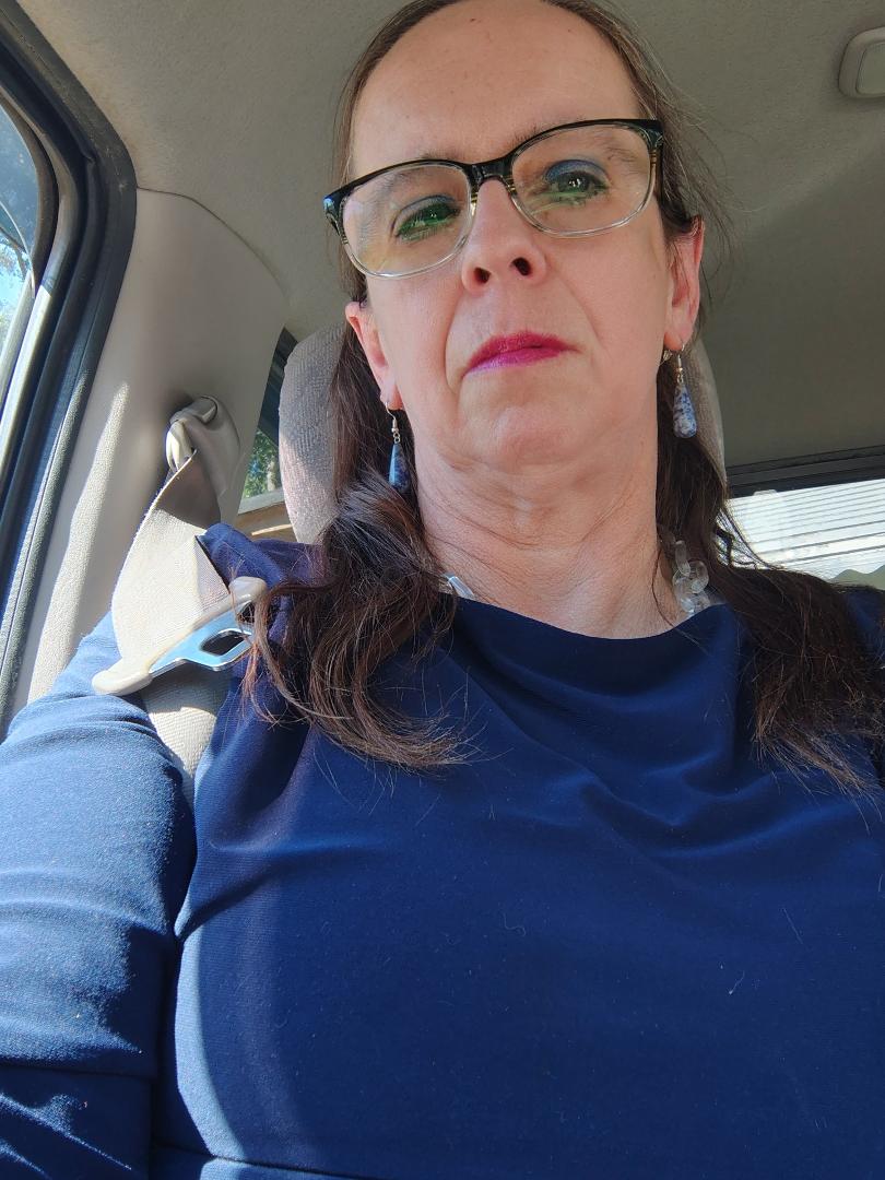 Going to Sabrinas wedding wore me a blue and white dress