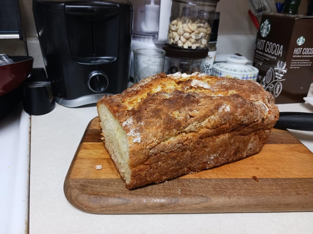 Another Irish soda bread loaf of bread. So easy so quick so good.