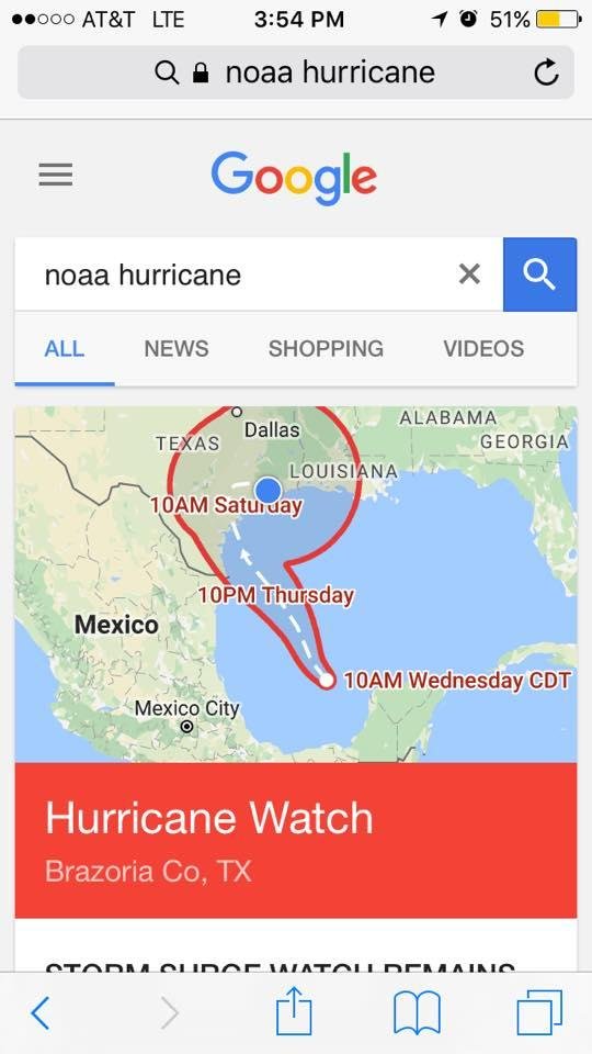 I'm not sure which has a better chance this storm hitting me in any severe eay or winning the Powerball tonight
