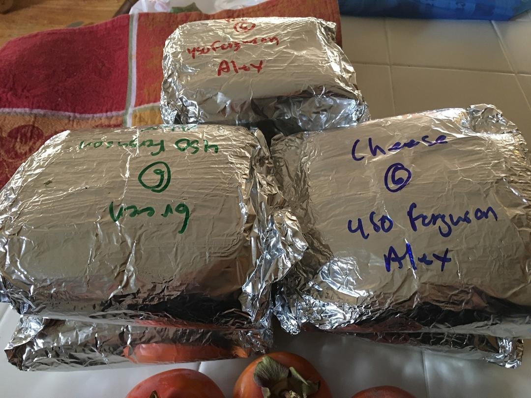The bad news is that I’ve just sheared off about a quarter of my left lower molar. The good news is that the tamales have arrived.