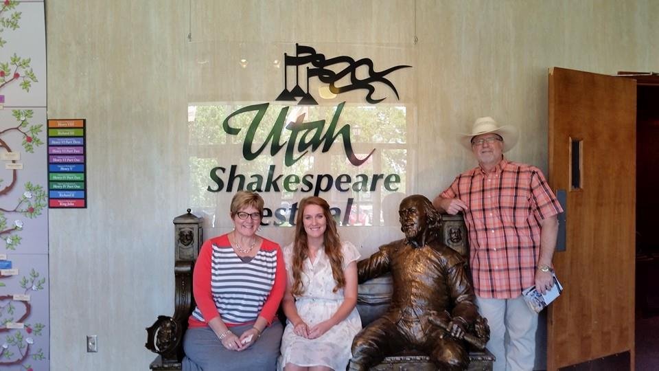 Great time at the Shakespeare Festival in Cedar City, Utah