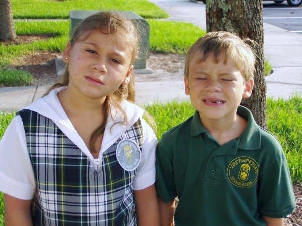grandkids Adrianna and Marcos