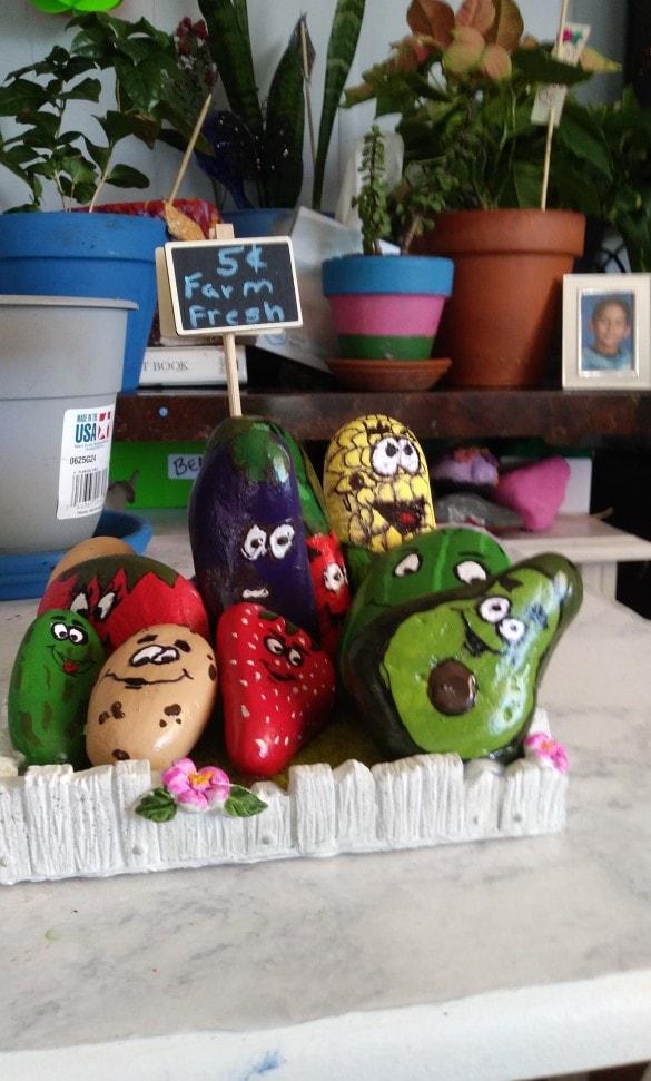 Hi all I have been painting rocks for the girls in the neighborhood look what they did for me