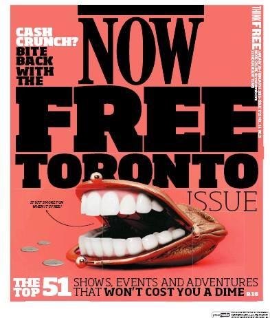 NOW magazine for week of Jan 29th- list 51 shows, events, adventures one can do for free, (and also some deals on food items listed can been seen after 51st entry of free list.)