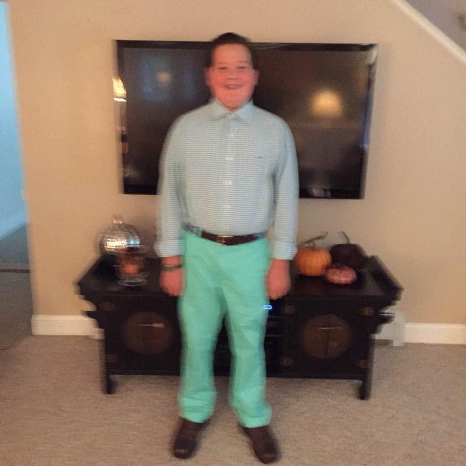 Ted all dressed up for an occasion