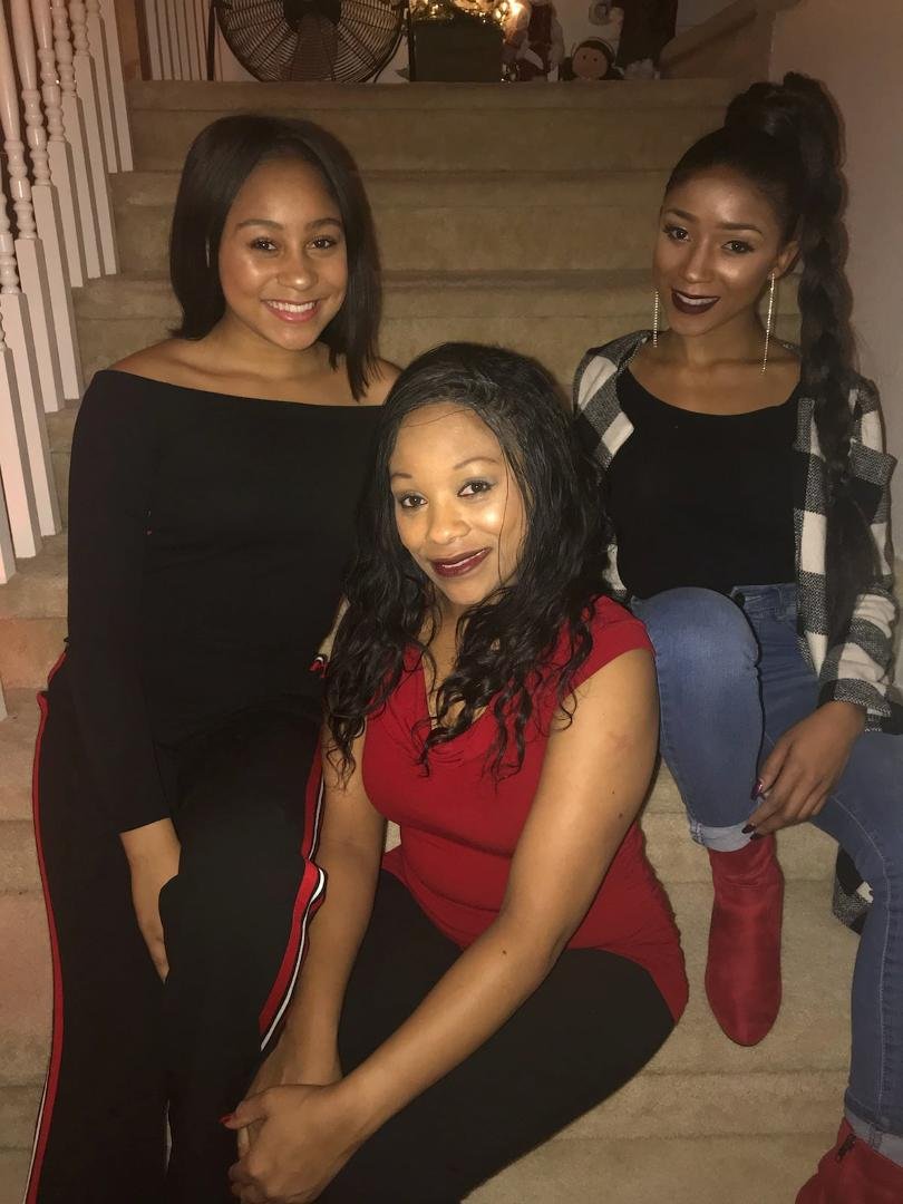 My daughter, SaDarie and grandaughters. .. Sunny and Destiny.