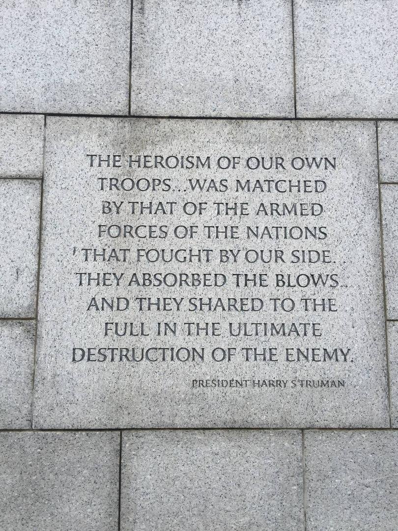At the WWII memorial in DC