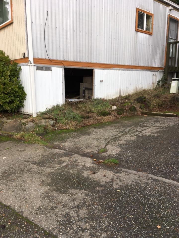 Siding ripped off, never saw it in park, so who knows WHERE it landed.