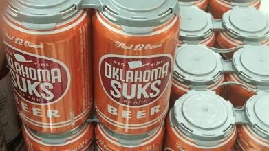 Easy to tell when football season comes to Austin,Texas...
The store shelves are stocked with this.