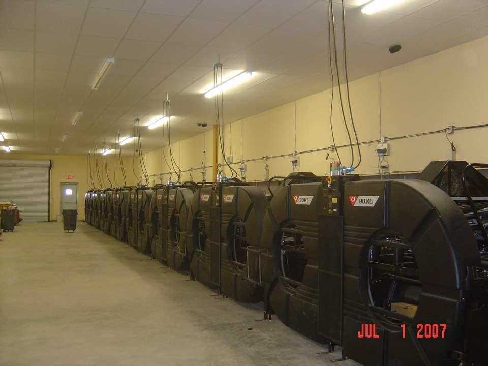 You can drive your truck in to service these machines