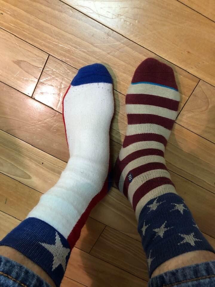 My Presidential socks, honoring President Bush!!!