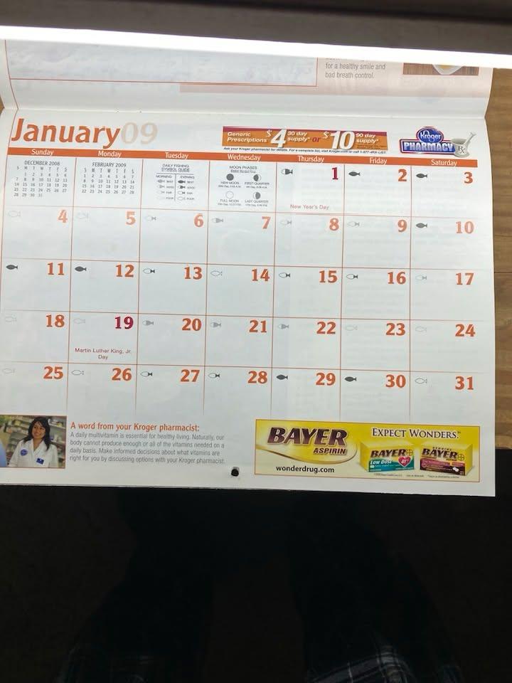 It’s that time of year again, to save money and save the planet. You can use your 2009 calendar in 2026.