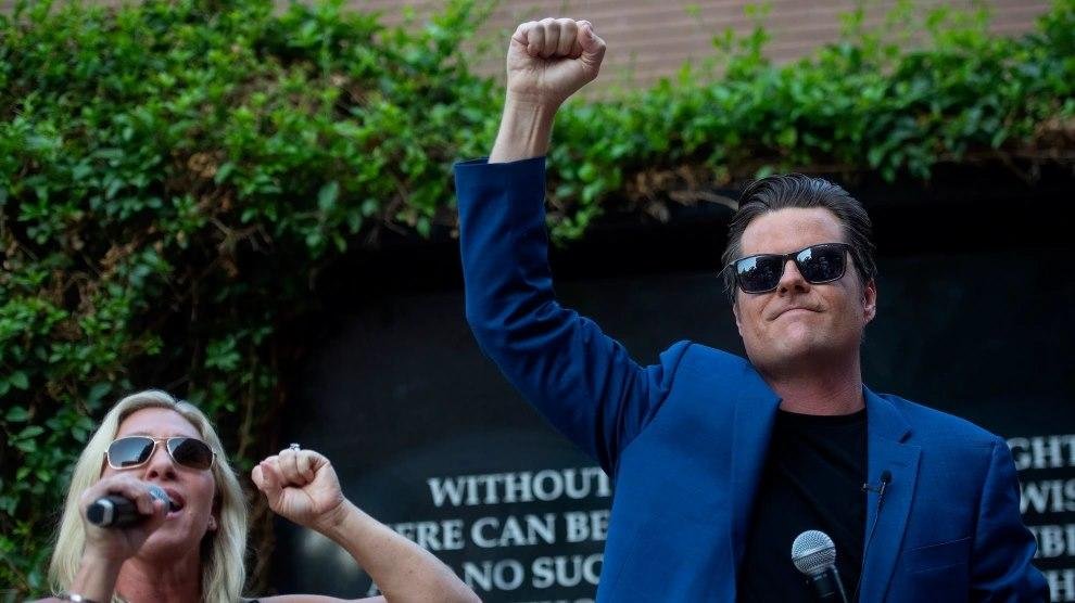HOW'S THIS FOR REAL SHAME
Marjorie Taylor Greene and Matt Gaetz’s Big Fundraising PAC is Nearly Broke
The two firebrands have their own fundraising problems, too.