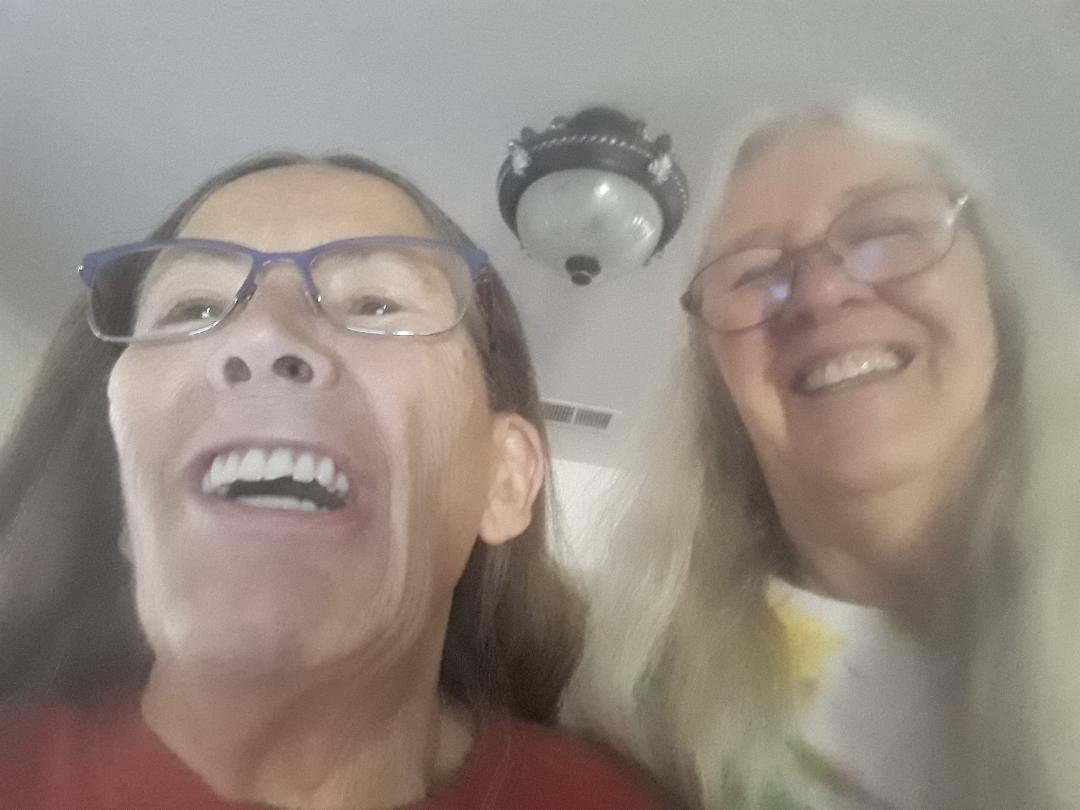 Wendy and me getting ready to go home after my surgery. I was so glad she was here!