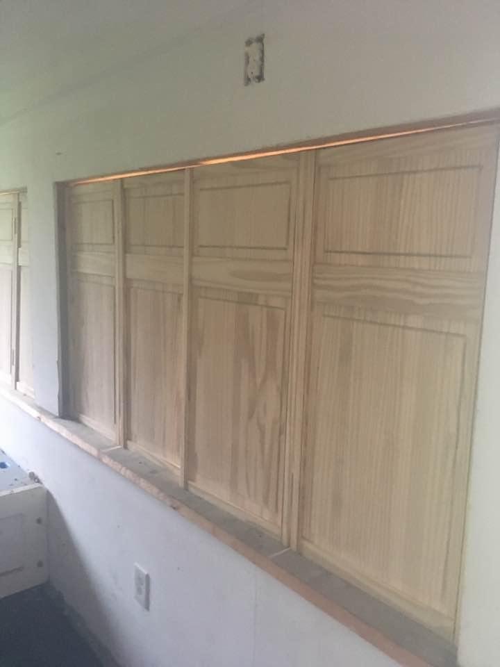 Window shutters made from byfold doors I made