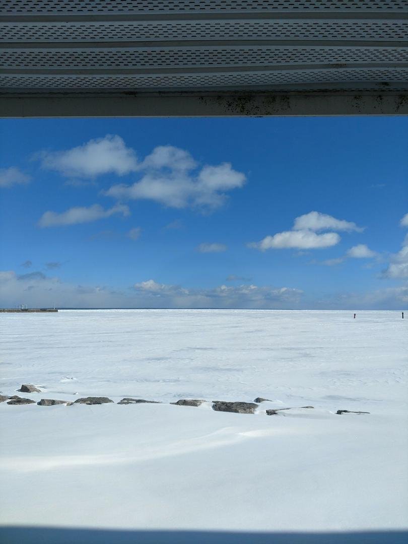 Lake looks a little cold!