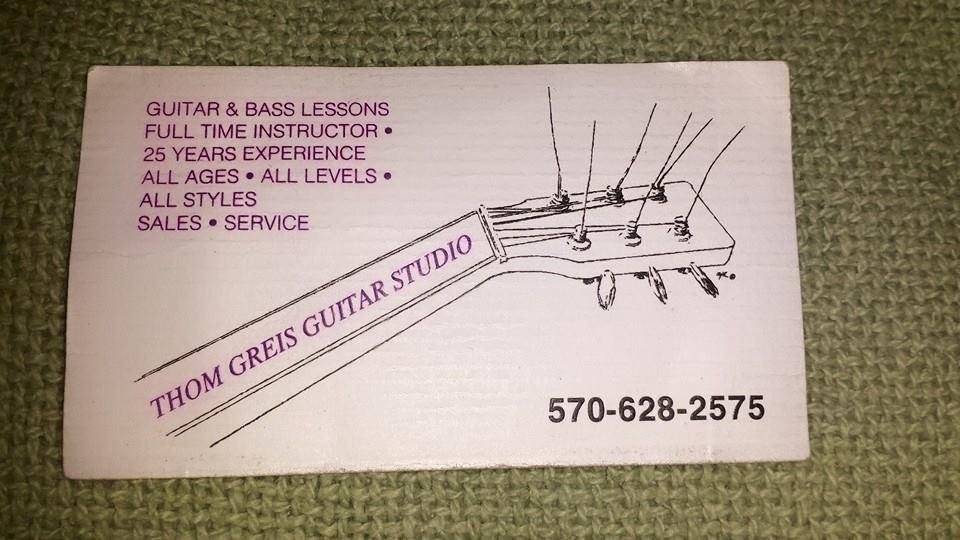This is music teacher for my bass guitar. This man is awesome! Look...if he can teach me, he can teach anyone!!!
FOR YOU LOCAL FOLKS...Give Thom a call...he will call you back. Thom does not have a cell phone or compute