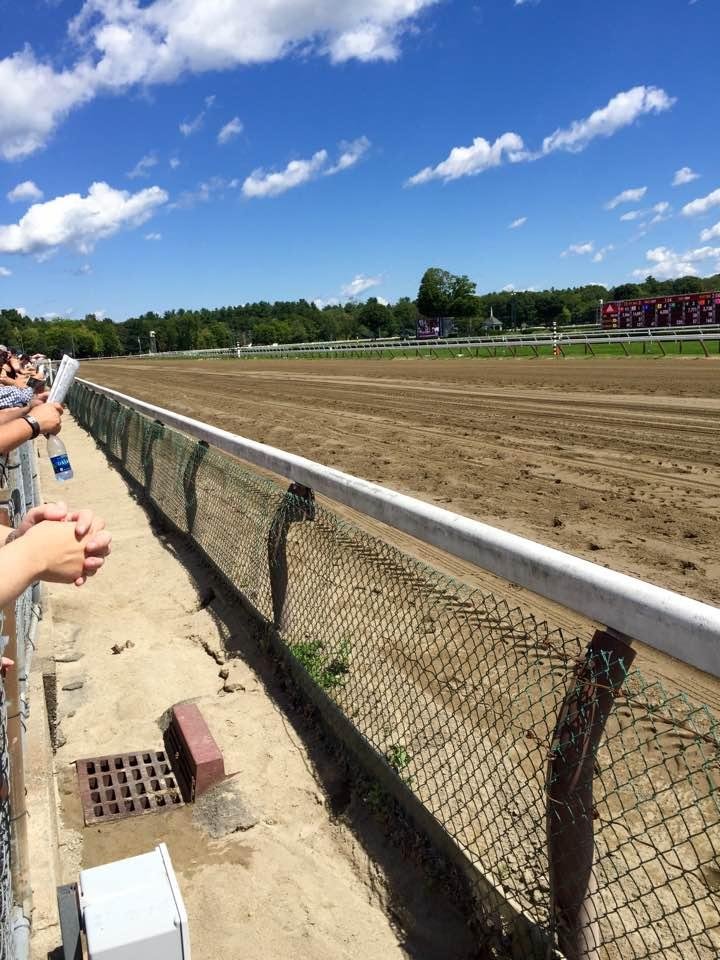 At the track, Saratoga