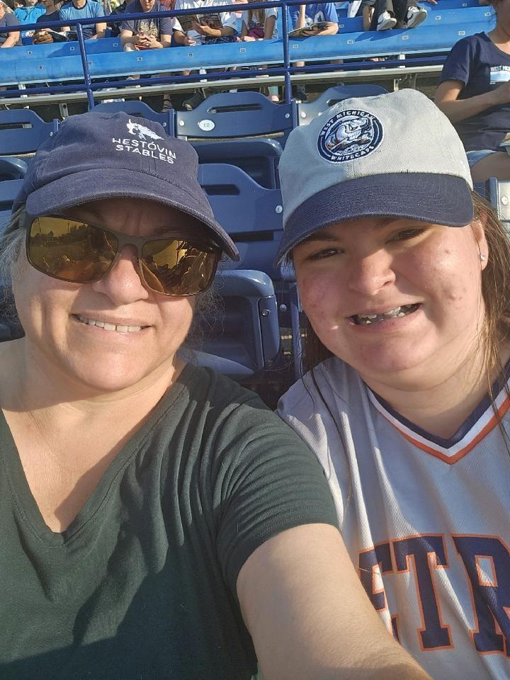 At the West Michigan Whitecaps with Tess and Kat on a lovely summer evening.