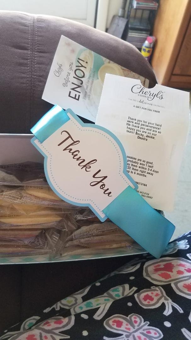 Working for a company that really cares about their employees. Got this yesterday from our team managers. It really is a wonderful place to work.