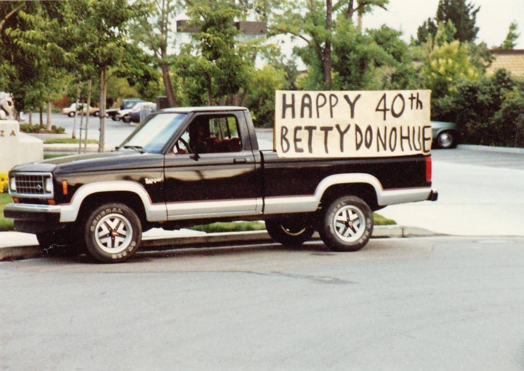 Oh my...look what I found today! What fun that day was, complete with Burma Shave type roadside signs and all!